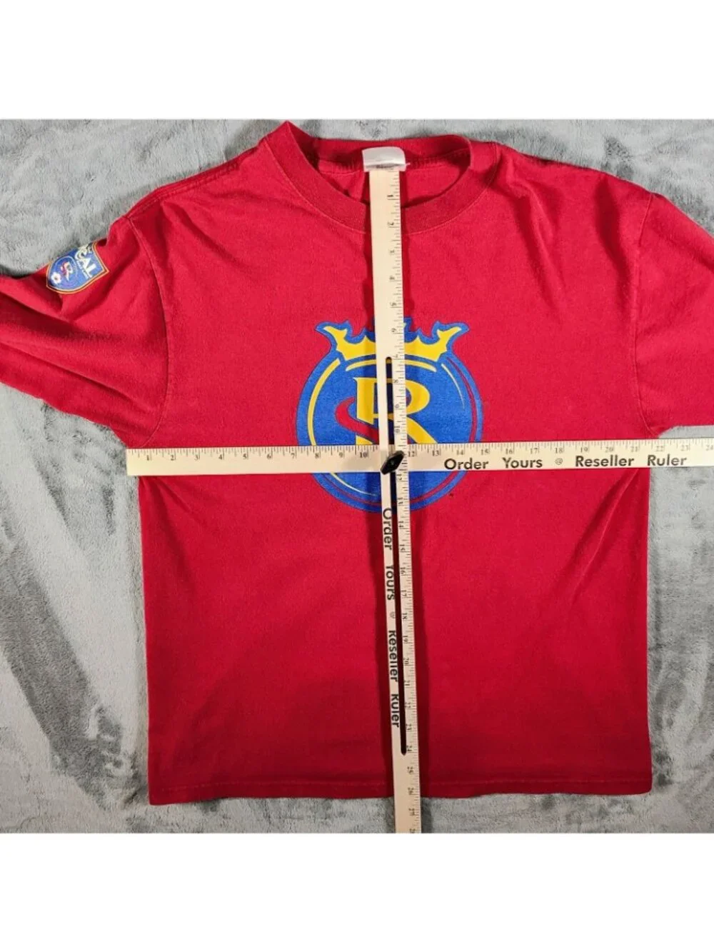 Adidas Real Salt Lake Logo Major League Soccer Red Long Sleeve Graphic Shirt (M)